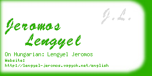 jeromos lengyel business card